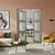 Braga 3-Lite Palissandro Matrix CPL Frameless Modern Double Door - Doors and Beyond
