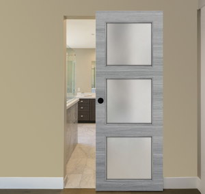 Nova 3-Lite Braga Olmo Matrix Laminated Modern Magic Door - Doors and Beyond