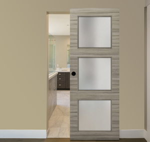 Nova 3-Lite Braga Palissandro Matrix Laminated Modern Magic Door - Doors and Beyond