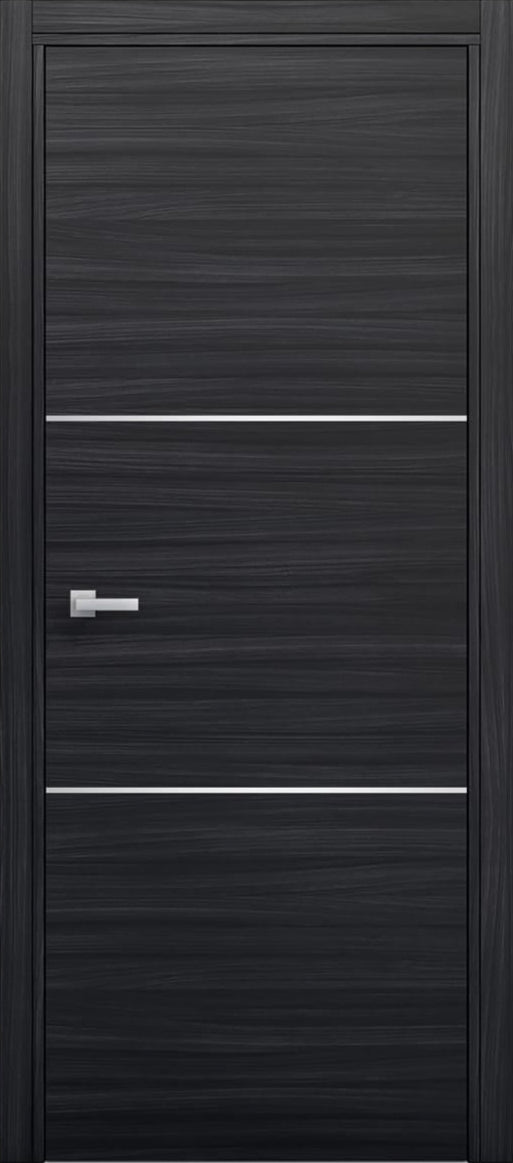 Nova 2H Braga Blu  Matrix CPL Modern Single Pre-hung Door - Doors and Beyond