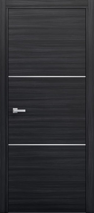 Nova 2H Braga Blu  Matrix CPL Modern Single Pre-hung Door - Doors and Beyond