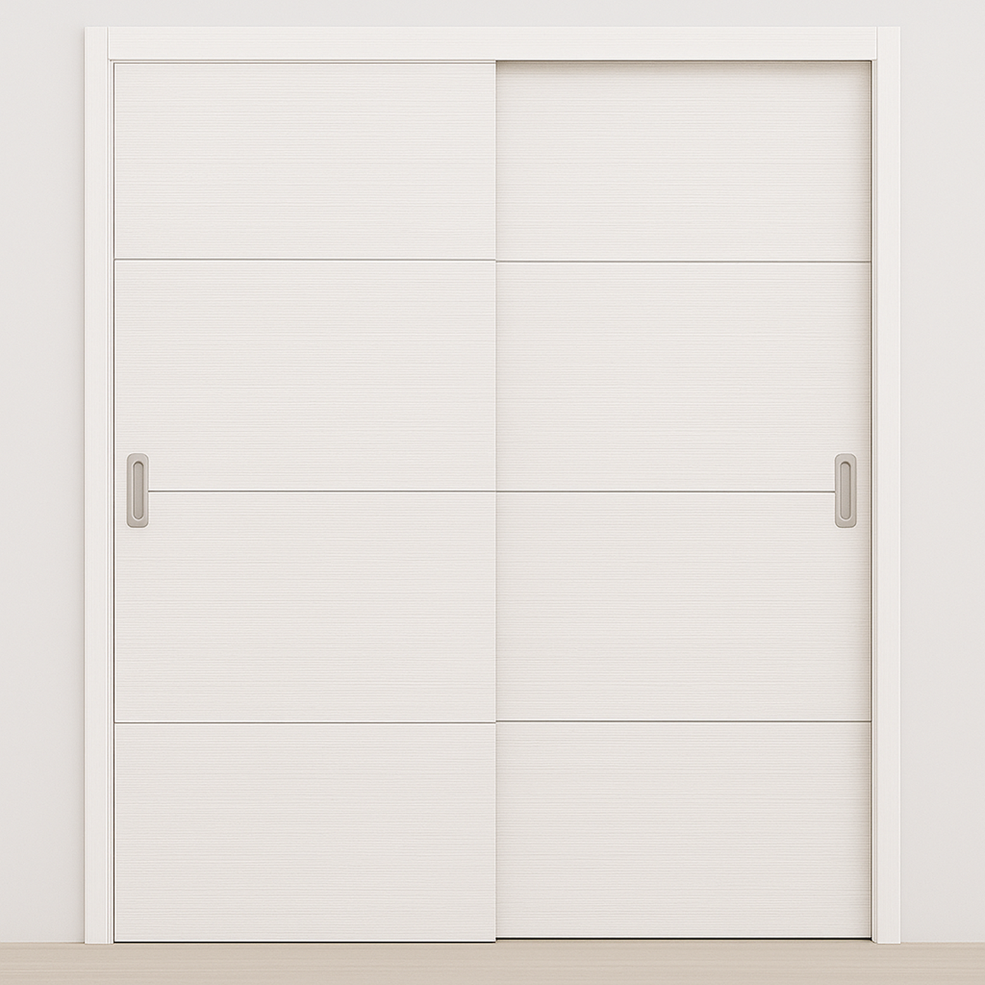 Braga 3H Bianco Matrix CPL Modern Bypass Door - Doors and Beyond