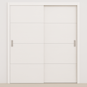 Braga 3H Bianco Matrix CPL Modern Bypass Door - Doors and Beyond