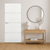 Braga 3H Bianco Matrix CPL Frameless Modern Door - Doors and Beyond