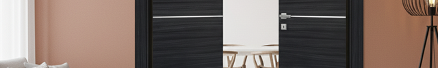 Nova 3H Braga Blu  Matrix CPL  Modern Double Pre-Hung Door - Doors and Beyond Doors and Beyond
