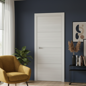 Nova 3H Braga Crema Matrix CPL Modern Single Pre-hung Door - Doors and Beyond