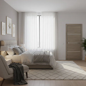 Nova 3H Braga Palissandro  Matrix CPL Modern Single Pre-hung Door - Doors and Beyond