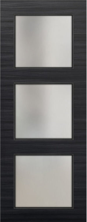 Nova 3-Lite Braga Blu Matrix CPL  Modern Door Slab - Doors and Beyond