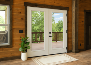ProVia Legacy Steel 20GA Heavy Duty Patio Double Door Downsized 72x80 Eggshell/Eggshell Double Pane Low-E W Argon Gas - Doors and Beyond