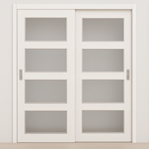 Braga 4-Lite Bianco Matrix CPL Modern Bypass Door - Doors and Beyond
