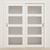 Braga 4-Lite Bianco Matrix CPL Modern Bypass Door - Doors and Beyond