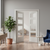 Nova 4-Lite Braga Bianco Matrix CPL Modern Double Pre-Hung Door - Doors and Beyond