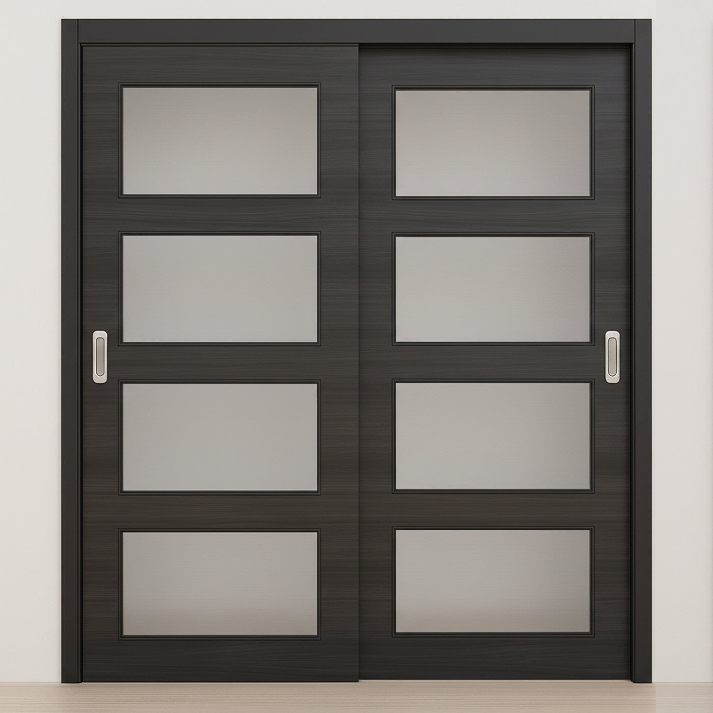 Braga 4-Lite Blu Matrix CPL  Modern Bypass Door - Doors and Beyond