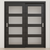 Braga 4-Lite Blu Matrix CPL  Modern Bypass Door - Doors and Beyond
