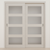 Braga 4-Lite Crema Matrix CPL  Modern Bypass Door - Doors and Beyond