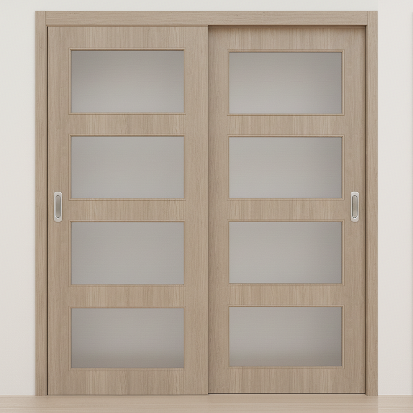 Braga 4-Lite Palissandro Matrix CPL  Modern Bypass Door - Doors and Beyond