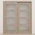 Braga 4-Lite Palissandro Matrix CPL  Modern Bypass Door - Doors and Beyond