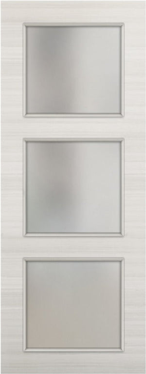 Nova 3-Lite Braga Crema Matrix CPL  Modern Door Slab - Doors and Beyond
