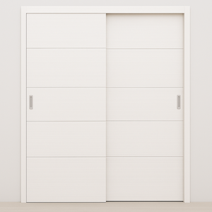 Braga 4H Bianco Matrix CPL Modern Bypass Door - Doors and Beyond