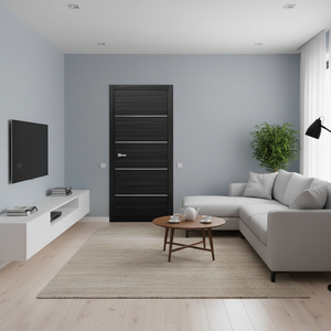Nova 4H Braga Blu  Matrix CPL Modern Single  Pre-hung Door - Doors and Beyond