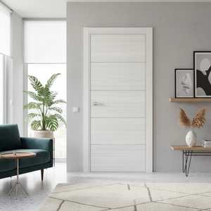 Nova 4H Braga Crema Matrix CPL Modern Single Pre-hung Door - Doors and Beyond