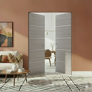Braga 4H Olmo Matrix CPL Frameless Modern Double Door - Doors and Beyond