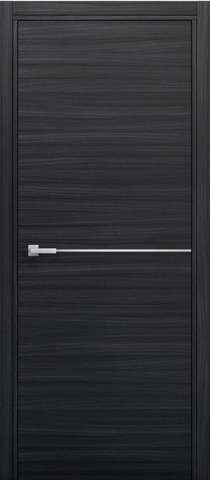 Nova 1H Braga Blu  Matrix CPL Modern Single Pre-hung Door - Doors and Beyond