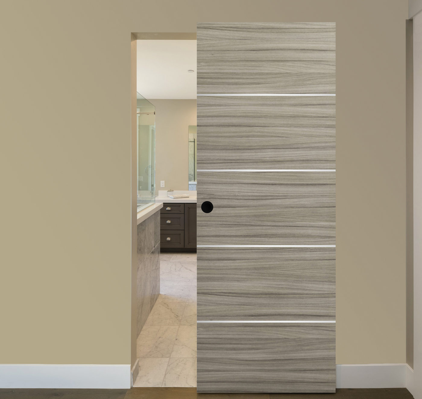 Nova 4H Braga Palissandro Matrix Laminated Modern Magic Door - Doors and Beyond