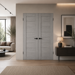 Nova Domino 02 Wenge Modern Laminated Modern Frameless Double Door
