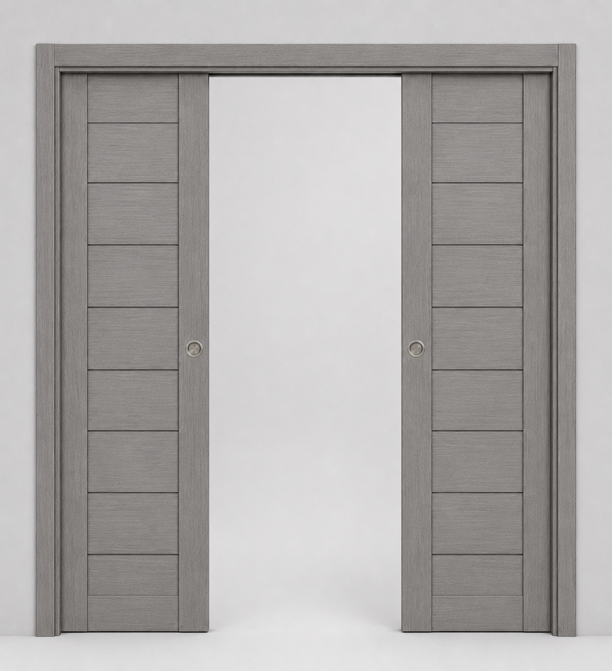 Nova Domino 02 Wenge Modern Laminated Modern Double Pocket Door