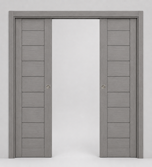 Nova Domino 02 Wenge Modern Laminated Modern Double Pocket Door