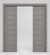 Nova Domino 02 Wenge Modern Laminated Modern Double Pocket Door