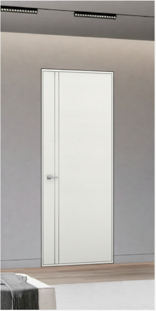 Nova 2V  Braga Bianco Matrix CPL Frameless Modern Door