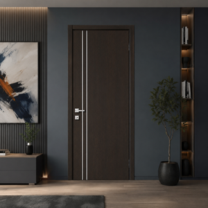 Nova HG002 Japan Oak Laminated Modern Single Pre-Hung Door - Doors and Beyond