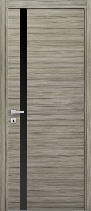 Nova 1G Braga Palissandro  Matrix CPL Modern Single Pre-hung Door - Doors and Beyond