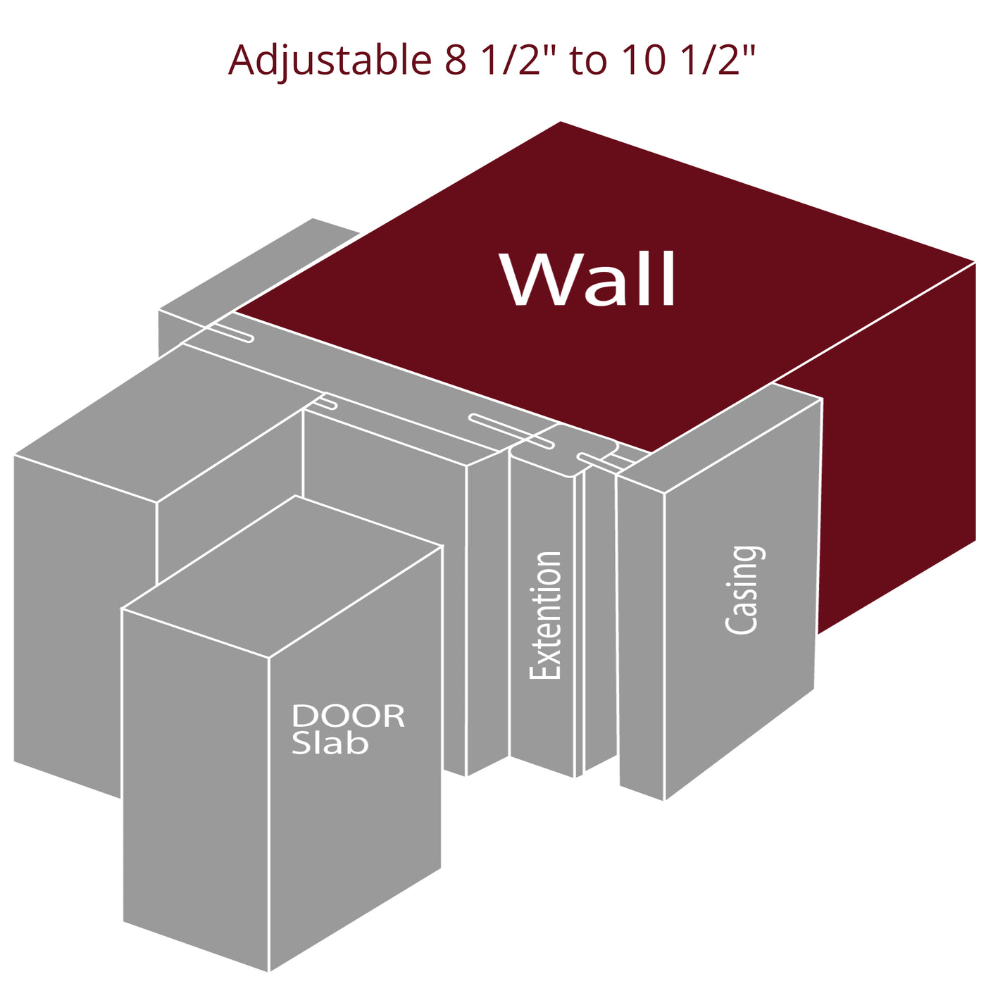 Sliding Frame Set Bianco Matrix CPL - Doors and Beyond
