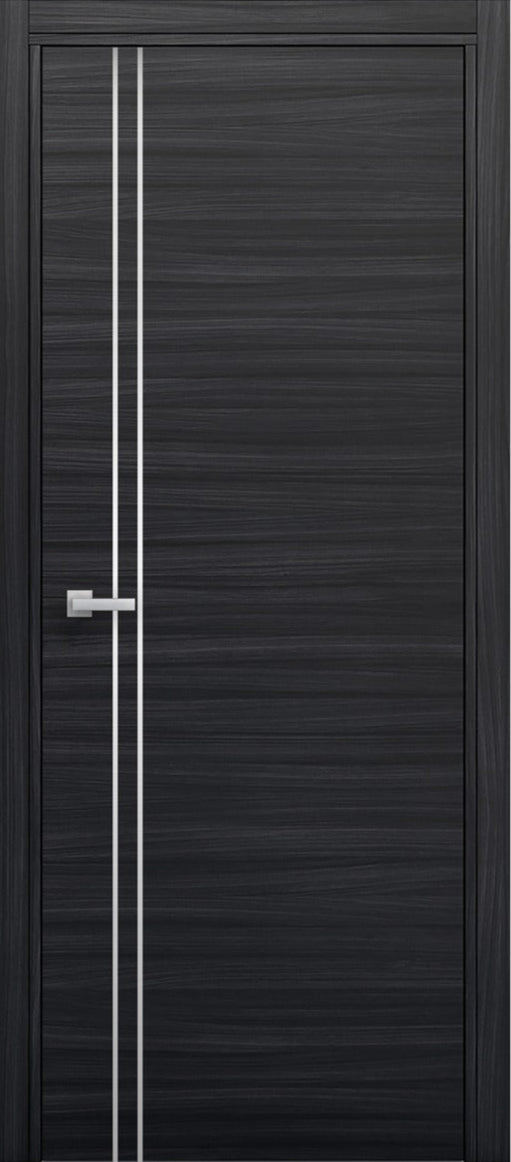 Nova 2V  Braga Blu  Matrix CPL Modern Single Pre-hung Door - Doors and Beyond