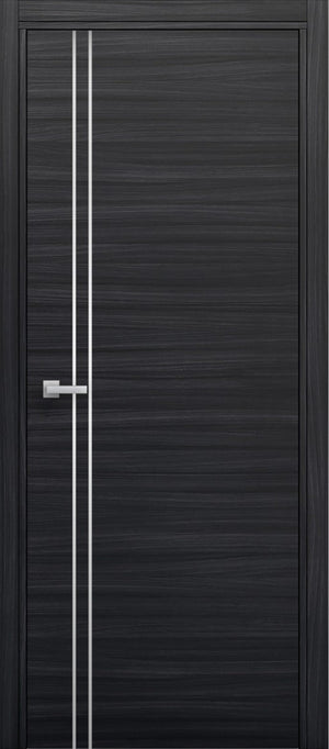 Nova 2V  Braga Blu  Matrix CPL Modern Single Pre-hung Door - Doors and Beyond