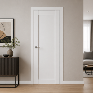 Nova Stile 054 Soft White Laminated Modern Pre-Hung Door - Doors and Beyond