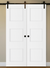 Nova Stile 044 Soft White Laminated Modern Double Barn Door