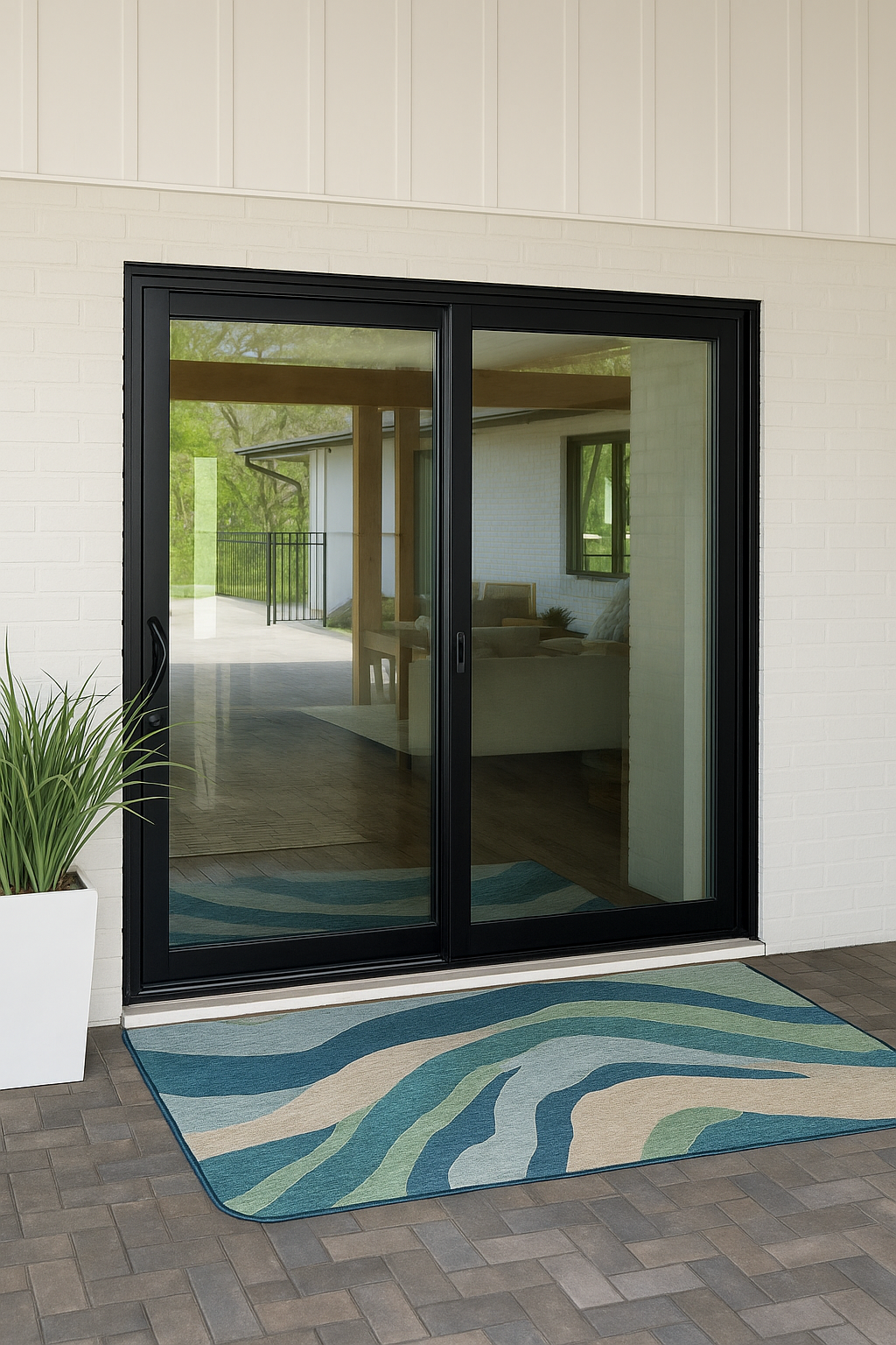 ProVia Endure 2-Lite Patio Door 72x96 Black/Black Double Pane Low-E W Argon Gas - Doors and Beyond
