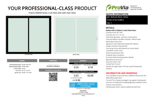ProVia Endure 2-Lite Patio Door 96x80 Black/White Triple Pane Low-E W Argon Gas - Doors and Beyond