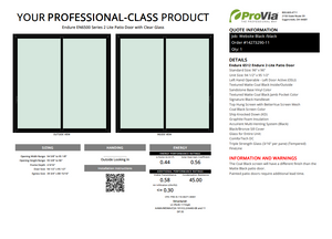 ProVia Endure 2-Lite Patio Door 96x96 Black/Black Double Pane Low-E W Argon Gas - Doors and Beyond