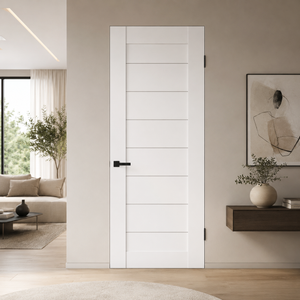 Nova Domino 02 Soft White Laminated Modern Frameless Door
