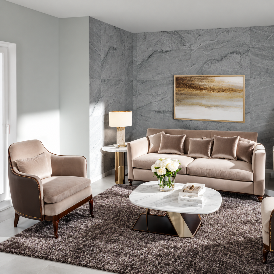 VILO Wall SPC Ash grey 11 13/16" x 23 5/8" - Doors and Beyond
