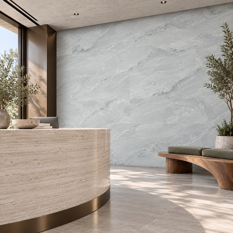 VILO Wall SPC Ash grey 11 13/16" x 23 5/8" - Doors and Beyond