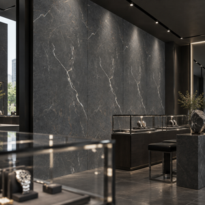 VOX Wall SPC Ashen stone embossed matt 43 5/16" x 110 1/4" - Doors and Beyond