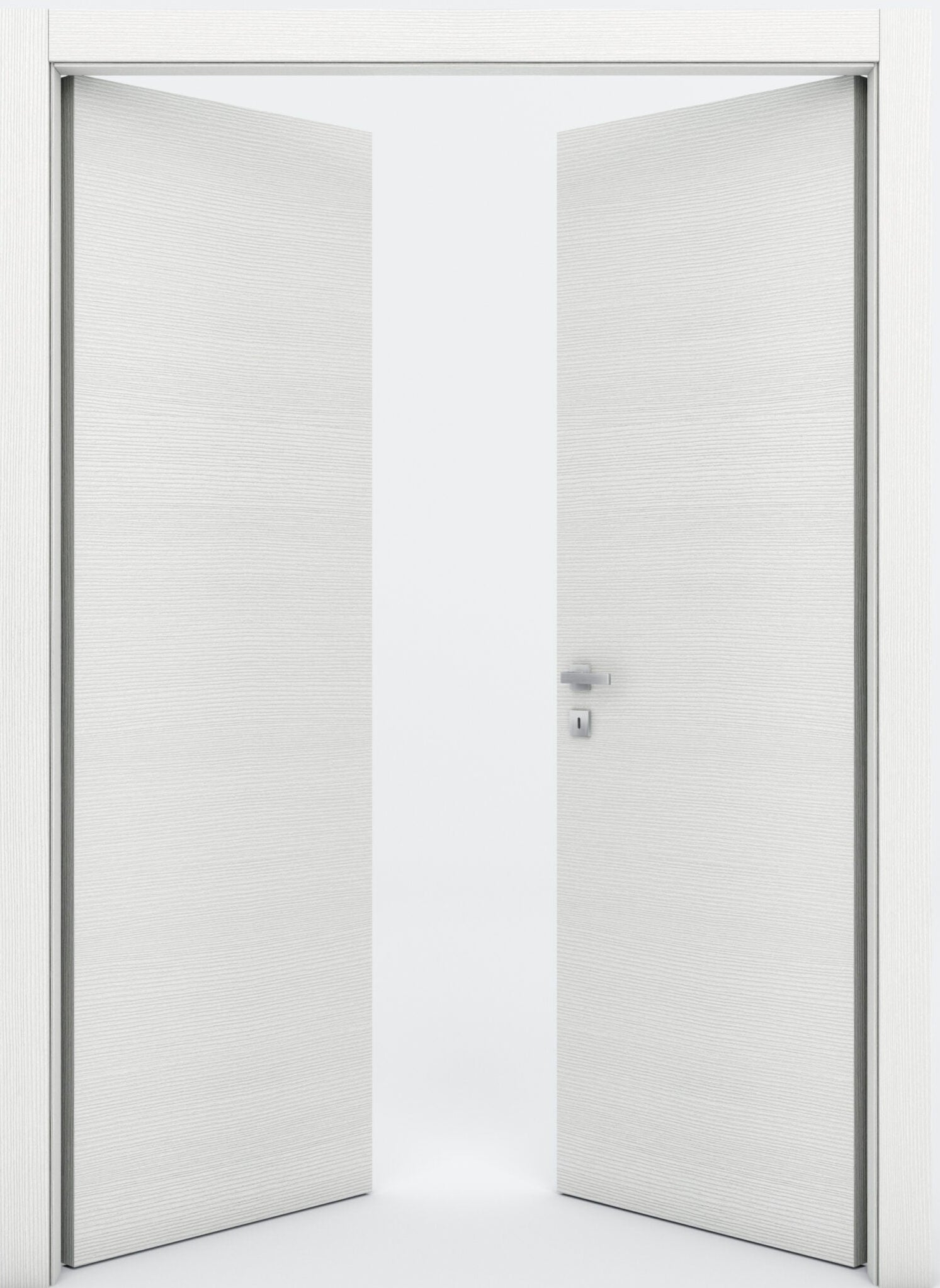 Nova Flush Braga Bianco Matrix CPL Modern Double Pre-Hung Door
