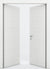 Nova Flush Braga Bianco Matrix CPL Modern Double Pre-Hung Door