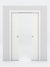 Nova Flush Braga Bianco Matrix Laminated Modern Double Pocket Door - Doors and Beyond
